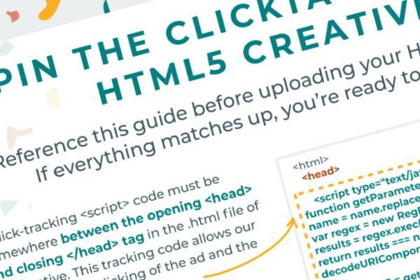 Pin The Clicktag On The Html5 Creative Printable Resources